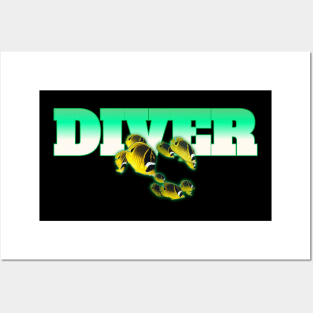 Scuba diving Posters and Art